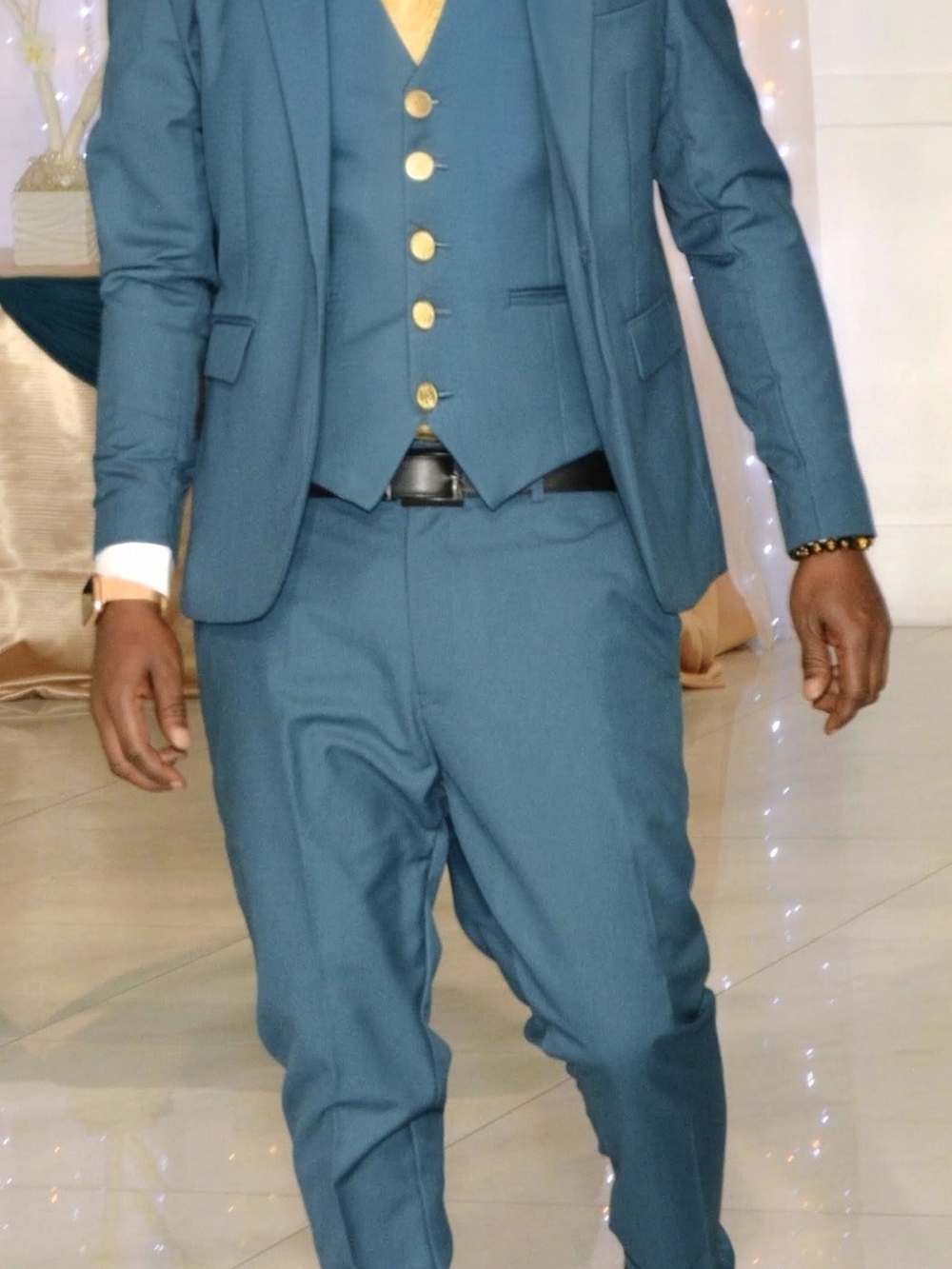 Men’s Teal Three-Piece Suit - Modern Tailored Fit